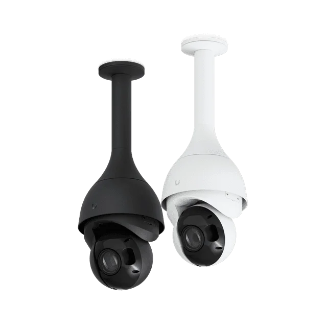 PTZ pan-tilt-zoom security camera on a pendant mount